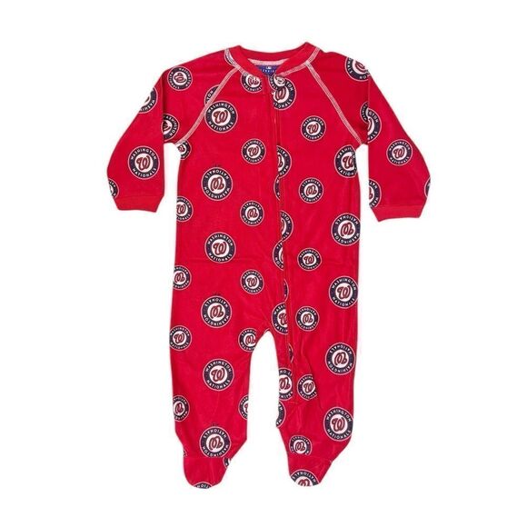 MLB Washington Nationals Baby Footed PJs 18M - Picture 1 of 6